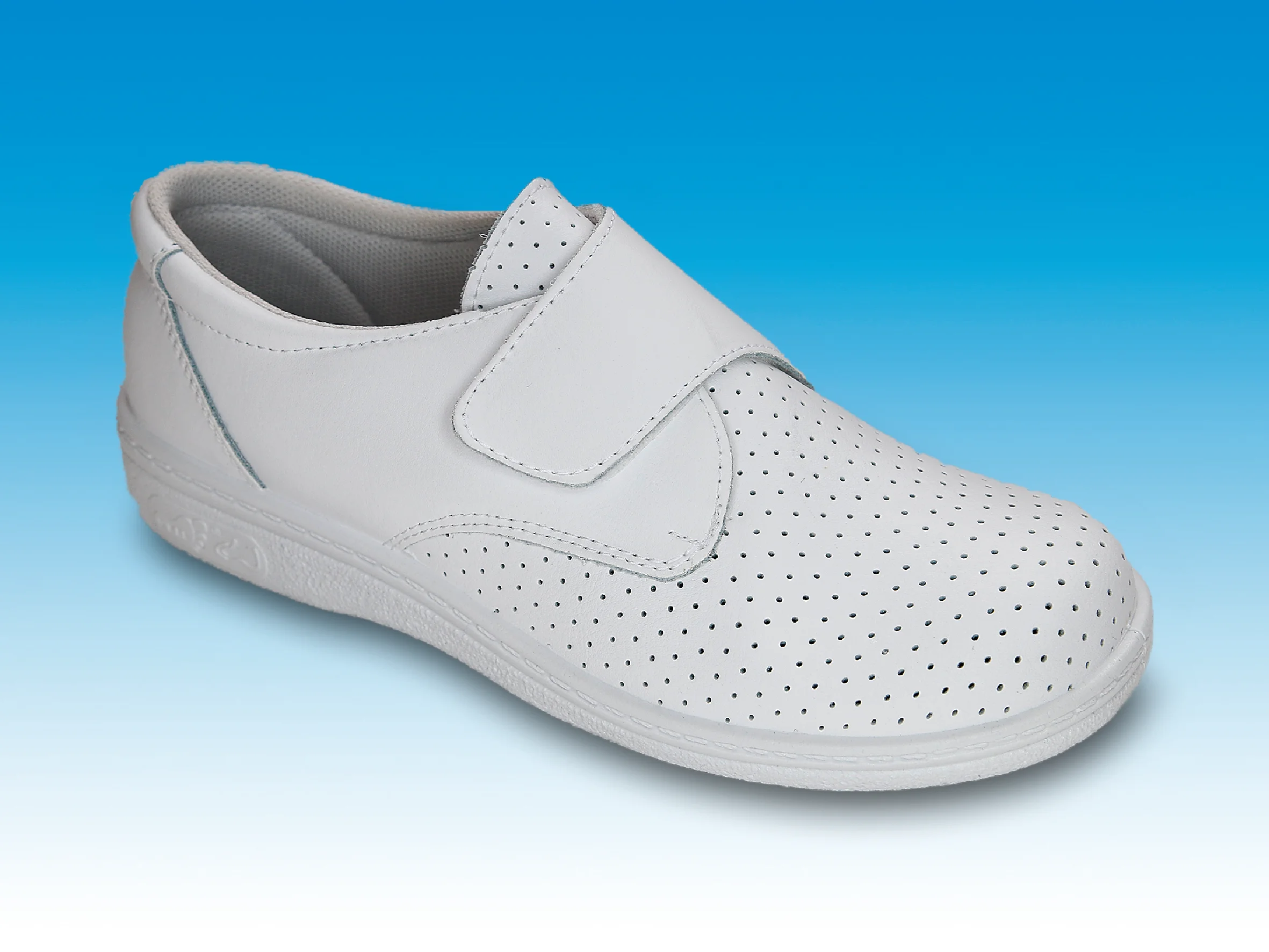 Mº 2000 Zapato perforado con velcro Blanco