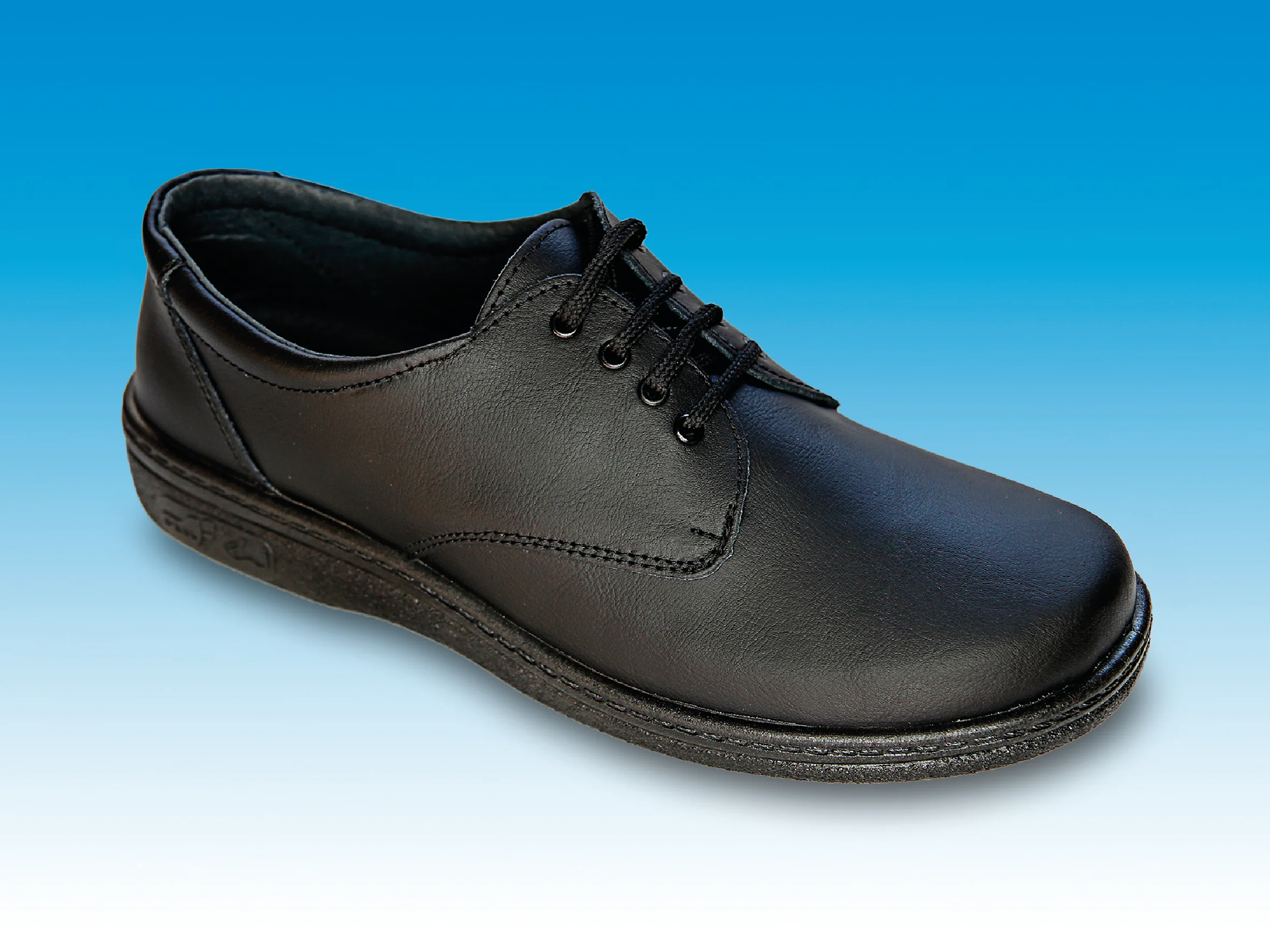 Mº 2001 Zapato liso con cordones Negro